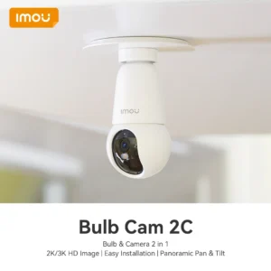 Bulb Camera IMOU 2C 3MP Indoor Wifi Security Camera Baby Monitor Color View AI Human Detection
