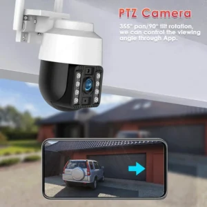 3MP Outdoor Smart WiFi CCTV Camera | 4X Zoom, PTZ, Mini Security Surveillance – CCTV